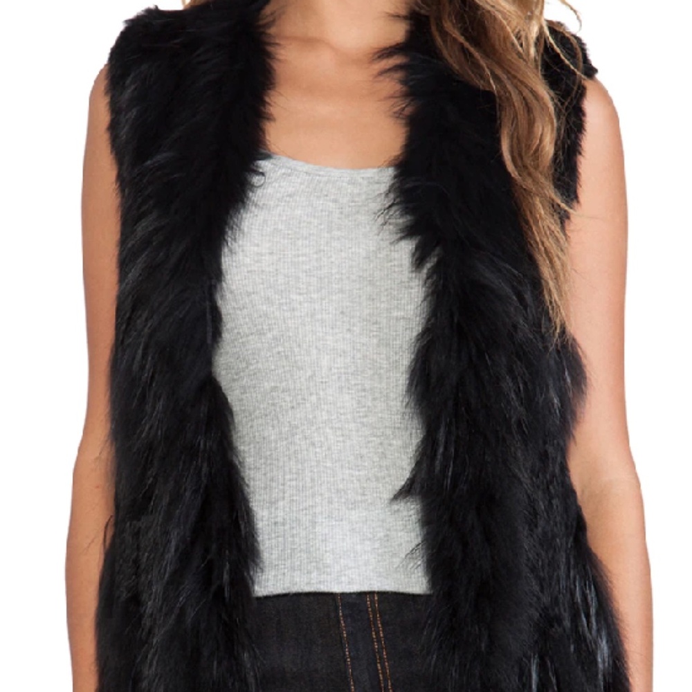 WISH RABBIT FUR VEST SIZE SMALL